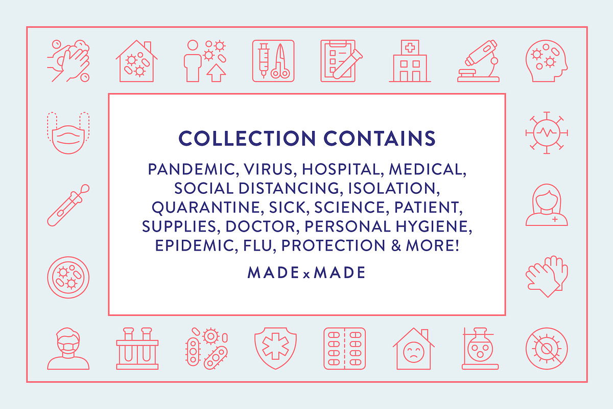 Pandemic Line Icons, an Outline Icon by Made by Made (Photo 2 of 7)
