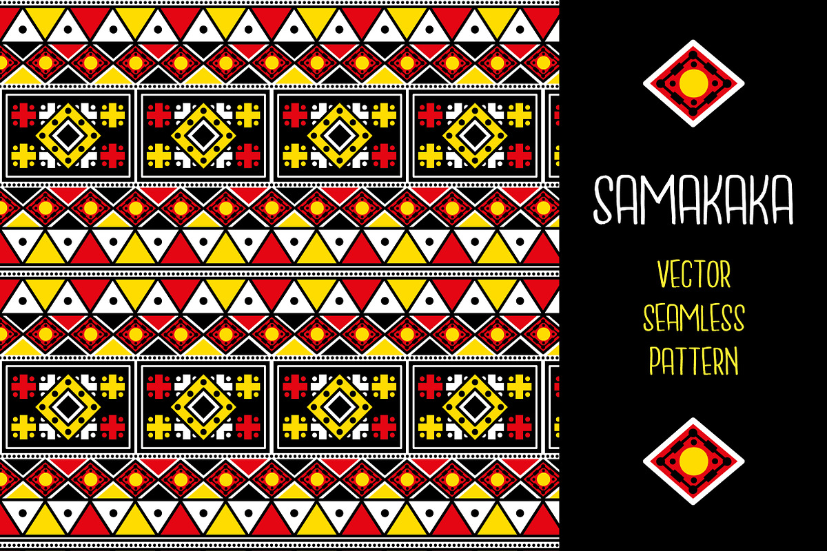 Samakaka seamless vector pattern, a Pattern Graphic by KVIO (Photo 1 of 12)