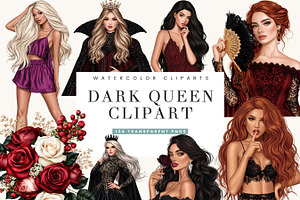 Dark Queen Clipart Bundle