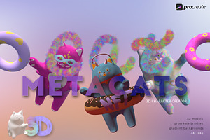 MetaCats 3D Models Procreate Brushes