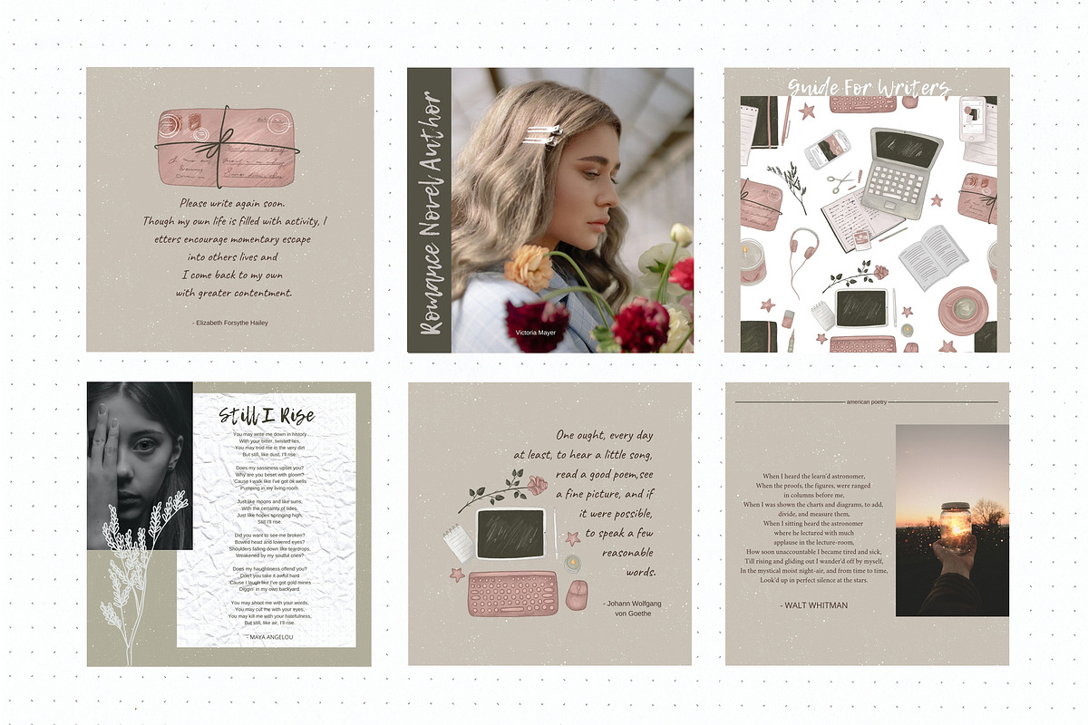 Author Social Media Pack for CANVA, a Social Media Template by Scarlet Heath Art (Photo 7 of 20)