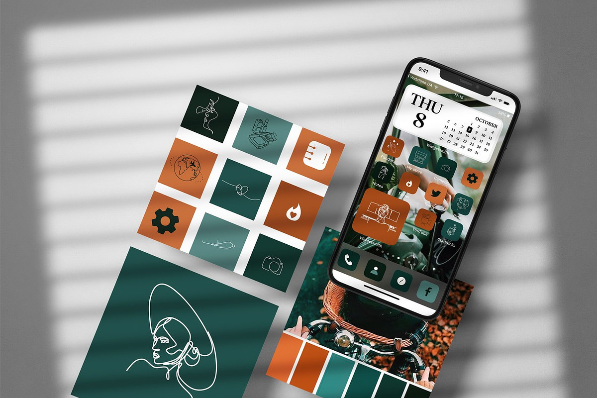 Green Boho Aesthetic iOS 14 icons, an Icon by velychko.ua (Photo 3 of 9)