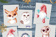 Christmas Watercolor clipart, a Decorative Illustration by Yuliya Art (Thumbnail 8 of 11)