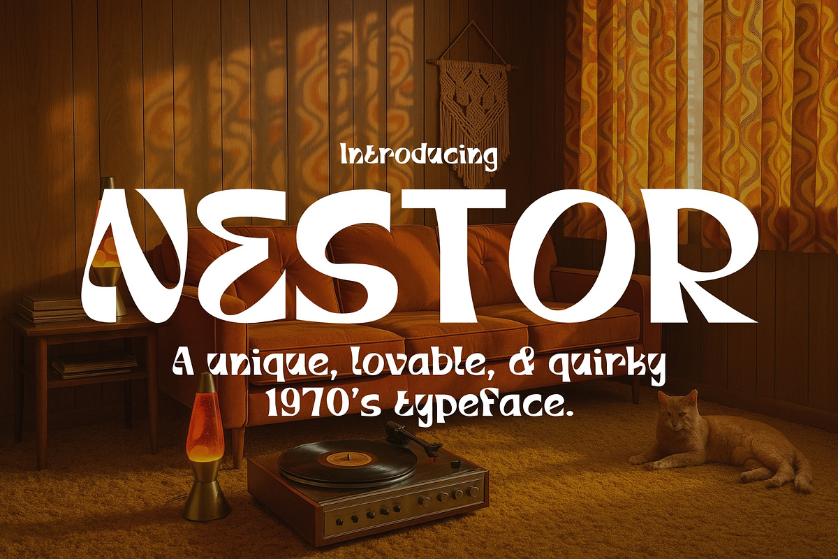 Nestor - Quirky Typeface, a Sans Serif Font by HipFonts (Photo 1 of 9)
