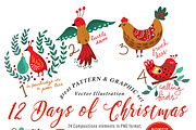 12 Days of Christmas Folk Art, a Seasonal Illustration by Arie Clares (Thumbnail 11 of 12)