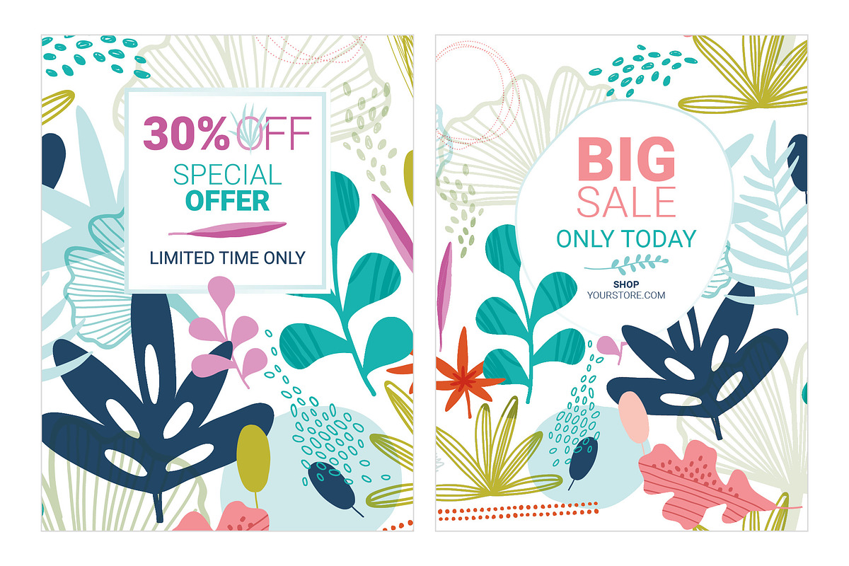 Abstract Leaves Designer Pack, a Texture Illustration by FourLeafLover (Photo 8 of 16)