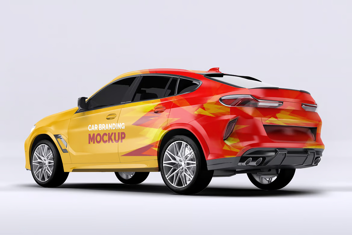 BMW X6 Car 4 Mockup, an Advertising Mockup by Se٧enStudio (Photo 4 of 7)