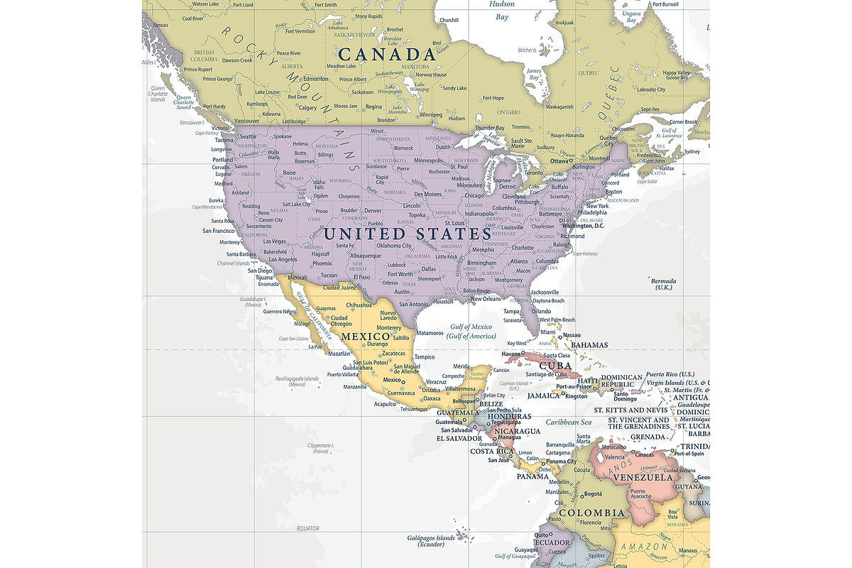 Vector World Map - Large&Detailed, an Illustration by PorcuPen Works (Photo 2 of 9)