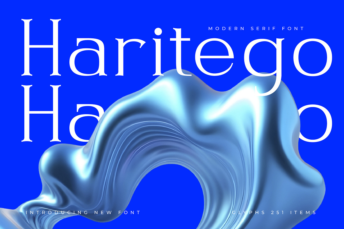 Haritego - Modern Serif, a Font by AmorfaType (Photo 1 of 10)