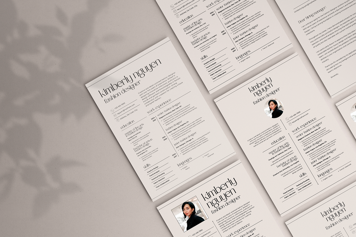 5 Elegant Resumes & 1 Cover letter, a Resume Template by TEAM RONDI (Photo 5 of 6)
