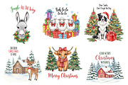 Vintage Christmas Farmhouse Sublimat, an Illustration by Designworld (Thumbnail 2 of 4)