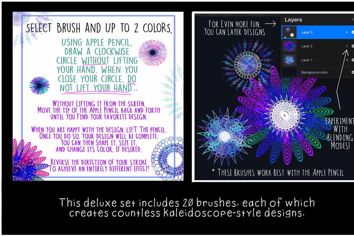 Retro Spirograph & Mandala Creator, a Brush Add-On by Willow & Wheat (Photo 2 of 2)