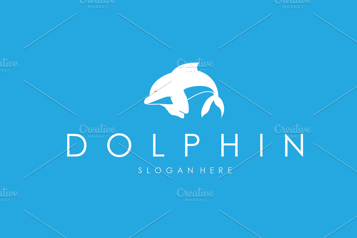 Modern cheerful dolphin logo design, a Branding & Logo Template by Maylianaw28 (Photo 2 of 2)