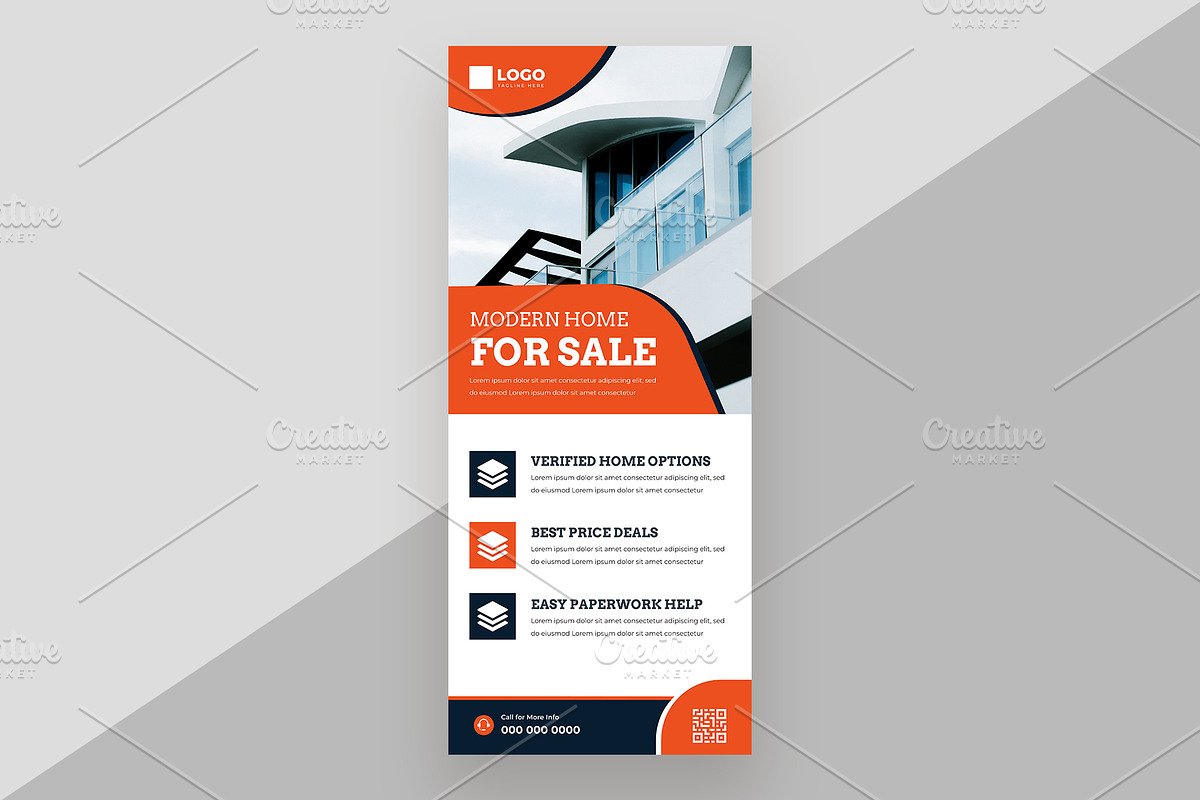 Real Estate Agency Roll Up Banner, a Stationery Template by nandinigraphics (Photo 3 of 4)
