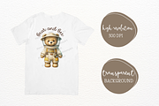 Bear and Bee Watercolor Clipart, an Animal Illustration by Maysa Art (Thumbnail 5 of 6)