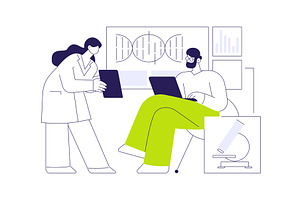 Genetic analysis software abstract, an Illustration by Visual Generation