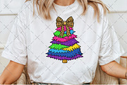 Rainbow Glitter Christmas Tree PNG, an Illustration by Craft Nest (Thumbnail 6 of 6)