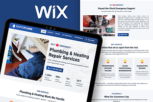 Plumbing Service Wix Studio Website, a Wix Template by Kitteeh