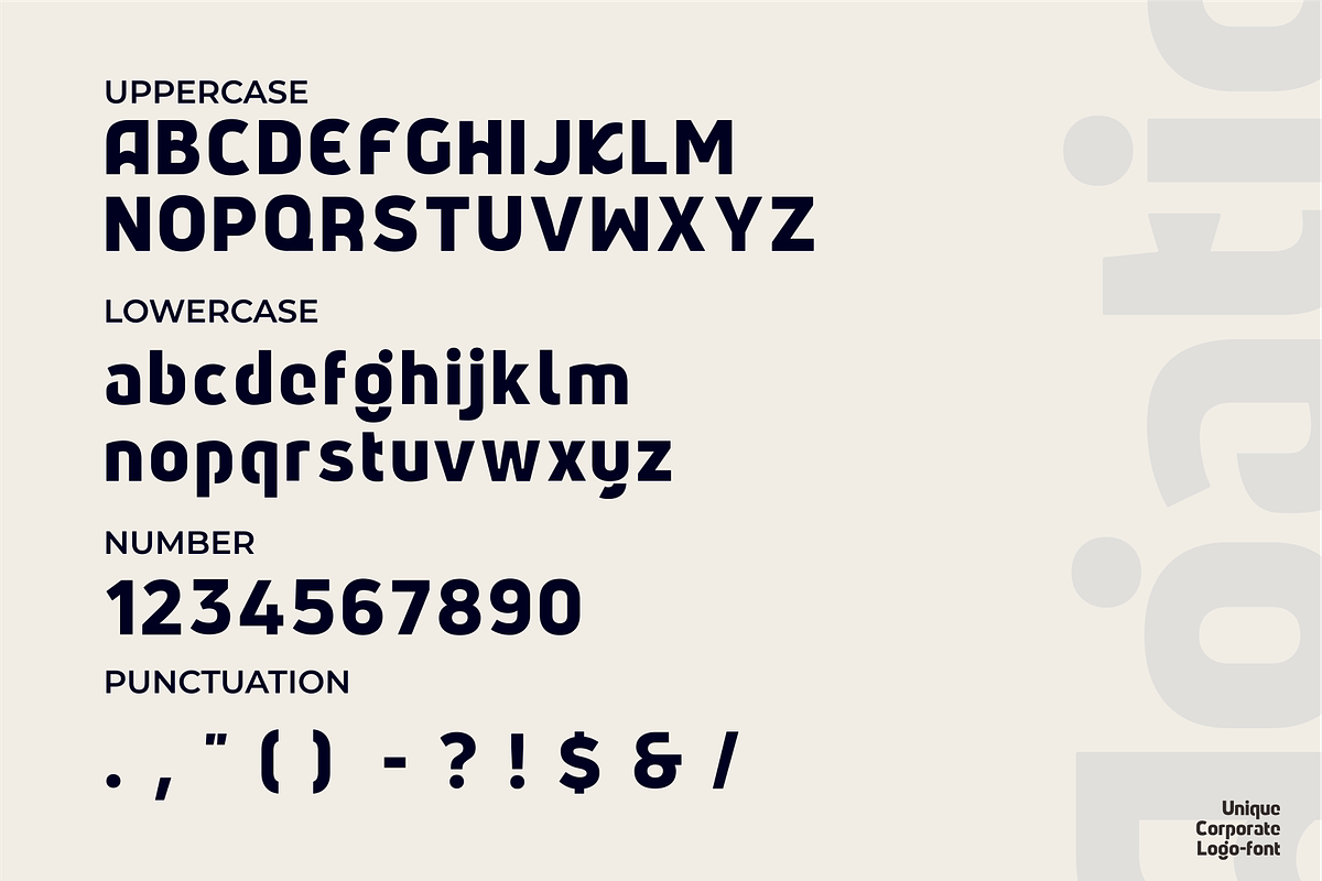 Agatic - Unique logo Corporate Font, a Sans Serif Font by Vroz Studio (Photo 2 of 10)