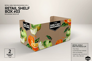 Retail Shelf Box 03 Packaging Mockup