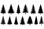 Woodland & Forest Tree Silhouettes B, an Illustration by jahid234 (Thumbnail 10 of 41)