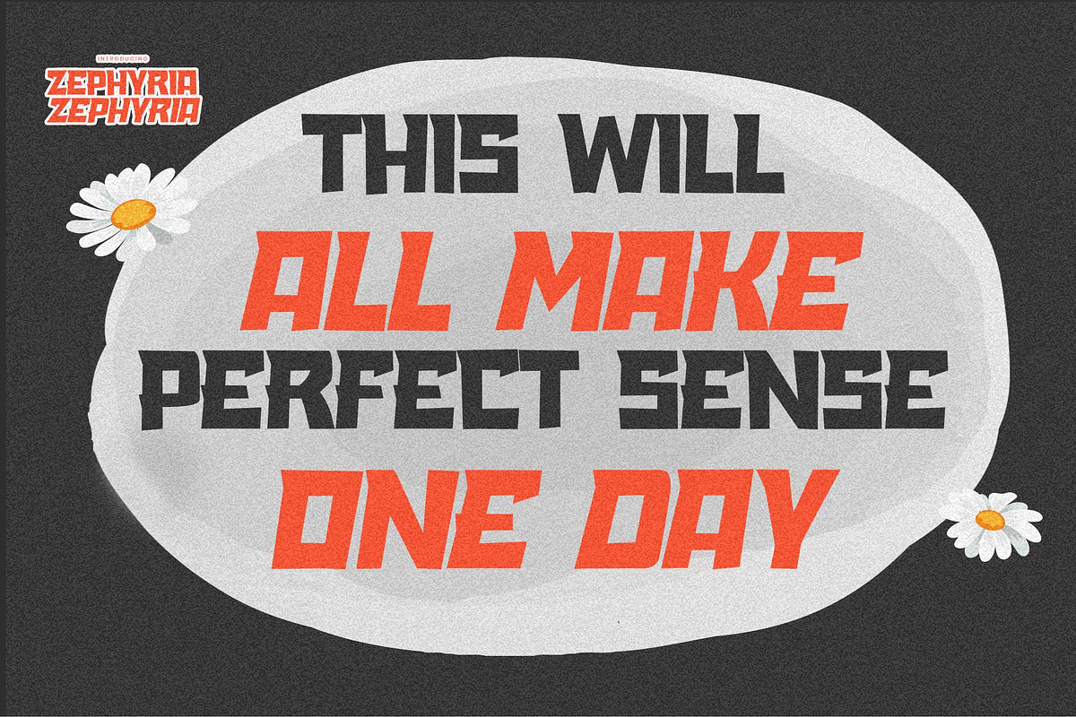 Zephyria - This is a Display Font, a Sans Serif Font by Gassstype (Photo 7 of 8)