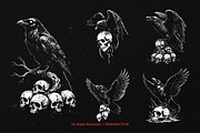 10 Bundle Dark Art Death Raven Crows, an Illustration by Morspective (Thumbnail 5 of 7)