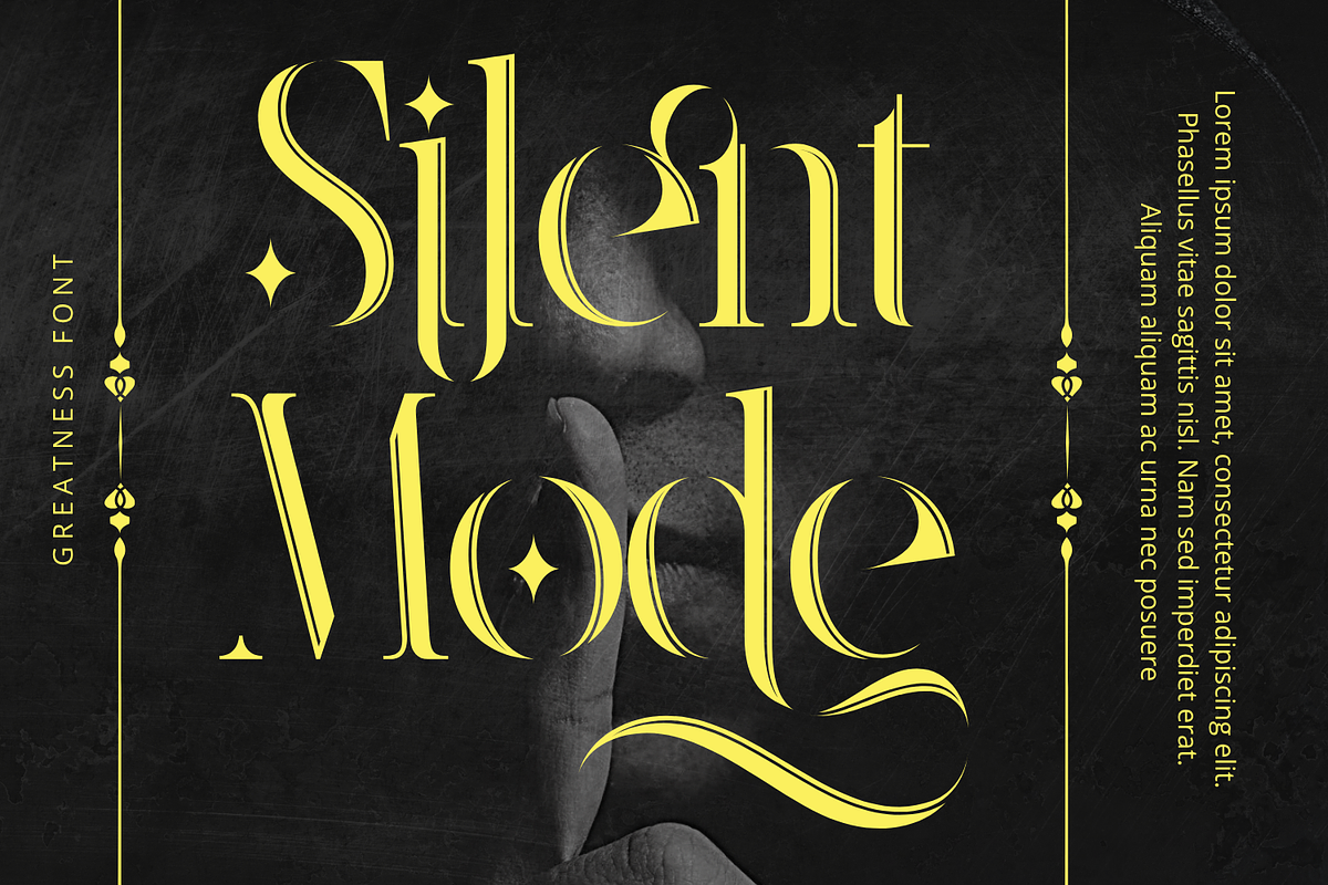 Greatness Ligatures Font, a Sans Serif Font by 177Studio (Photo 4 of 8)