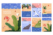 Tropical island landscapes posters, a Seasonal Illustration by PaperTrident (Thumbnail 1 of 4)