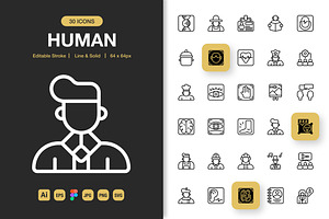 Human Icons, an Icon by Spacepixel Creative