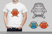 Little Devil T-shirt Template, an Illustration by Bagstudio Shop (Thumbnail 2 of 2)