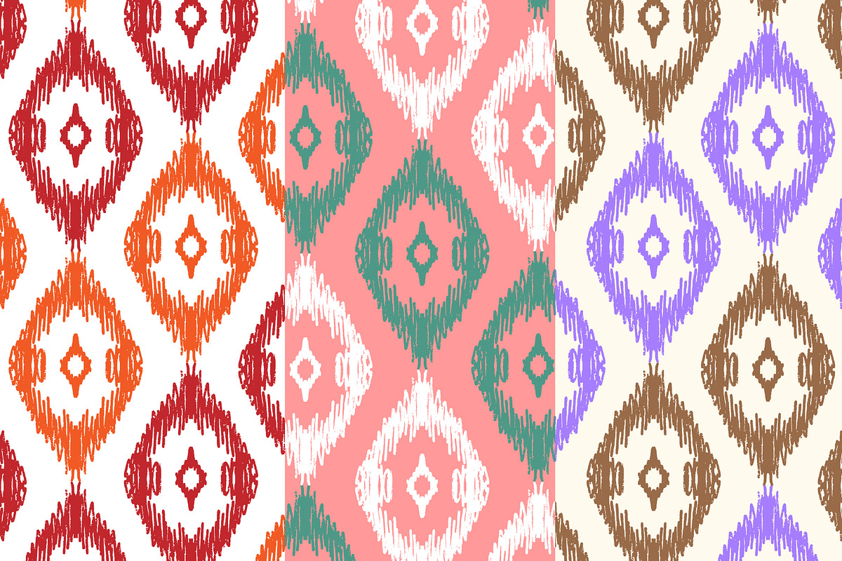 Ikat Diamond Seamless Vector Pattern, a Pattern Graphic by NayaChu (Photo 6 of 7)
