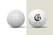 Golf Ball Mockup 2 Views, a Mockup by graphicsauce (Thumbnail 3 of 4)