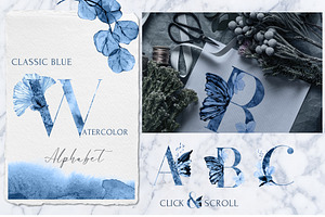 Twilight Garden Blue Watercolor Set