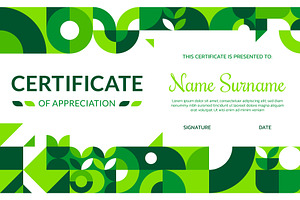 Ecology business certificate, a Decorative Illustration by Vector Tradition
