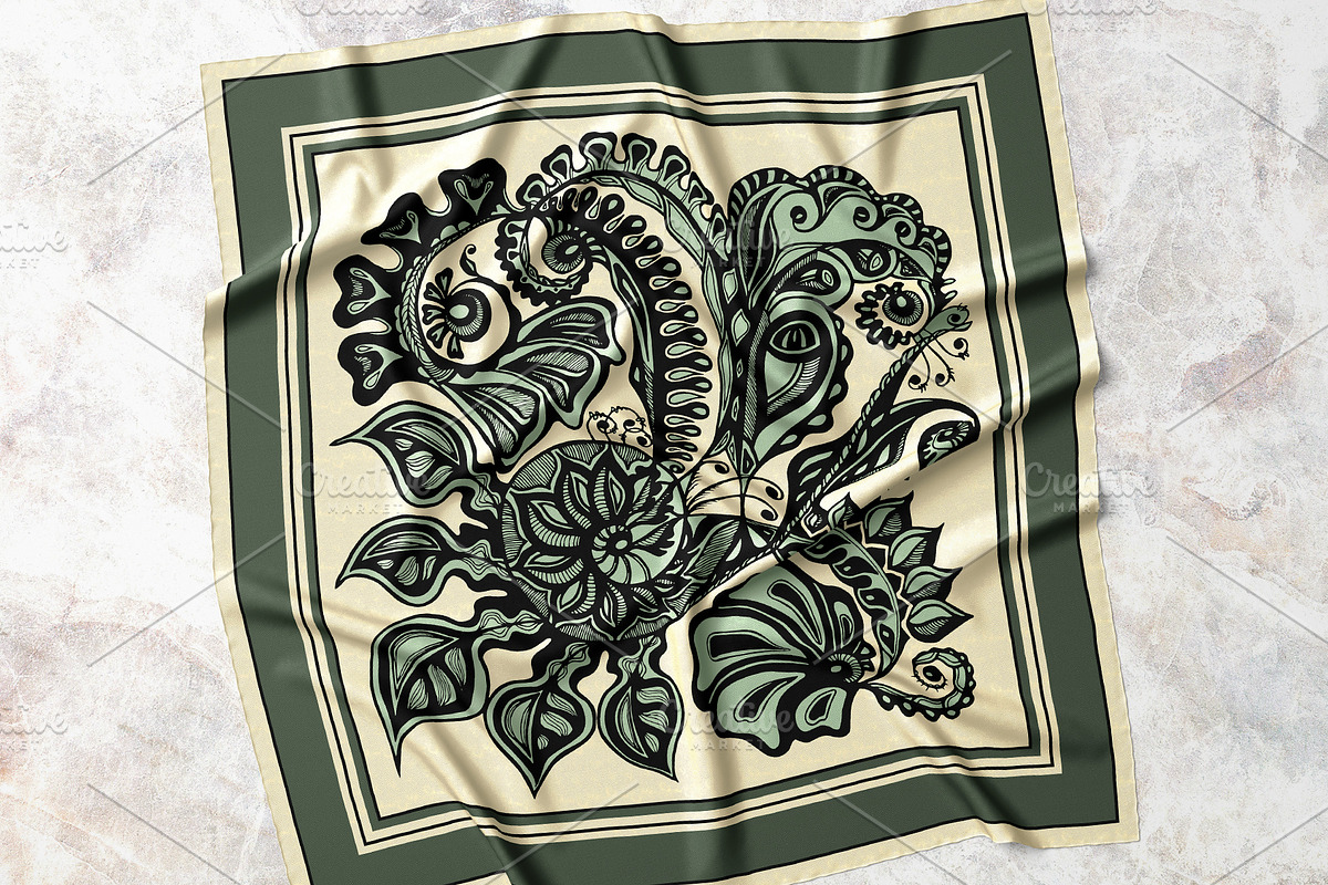 Woodland Botanica Scarf, an Object Graphic by ilustrinna (Photo 3 of 7)