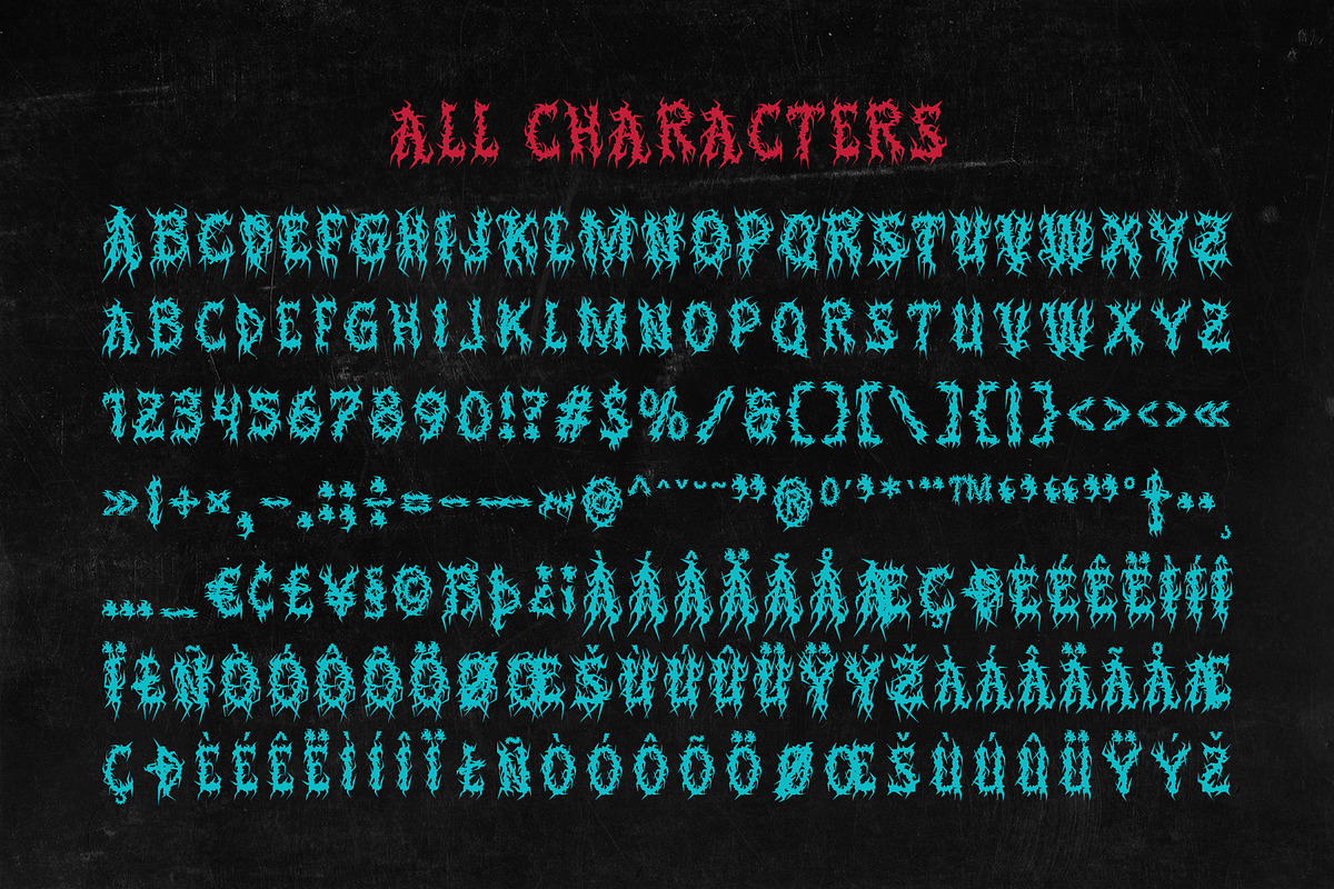 CS Scream – Black Metal Font, a Blackletter Font by Craft Supply Co. (Photo 7 of 8)