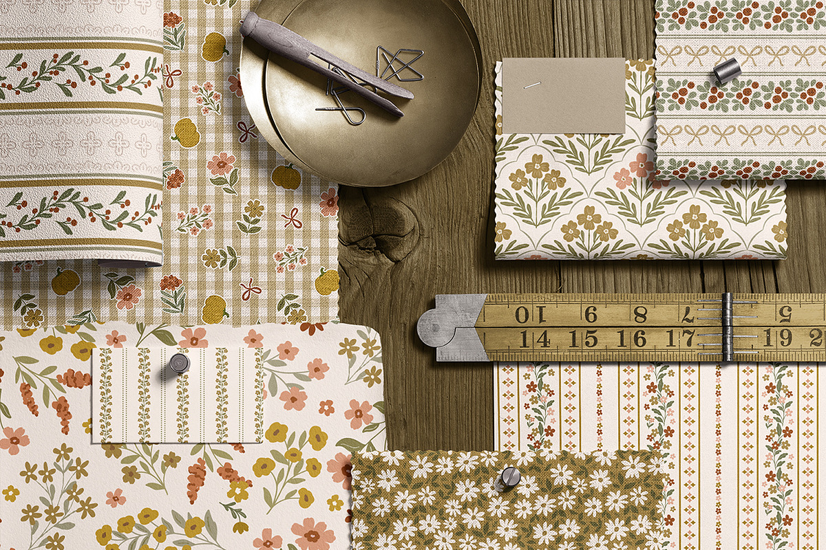 Natural Autumn background & pattern, a Pattern Graphic by Cozy pattern shop (Photo 3 of 14)