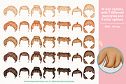 Girls - Cliparts Set, an Illustration by Estudio Daiane Barbosa (Thumbnail 3 of 13)