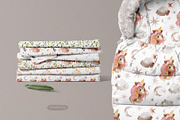 Unicorn watercolor clipart & pattern, an Animal Illustration by tatiletters (Thumbnail 5 of 9)