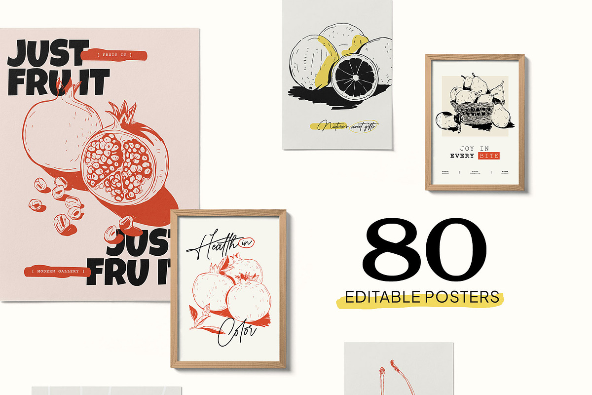 Summer Fruits Poster Builder, an Object Graphic by KetteCreate (Photo 5 of 17)