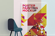 Poster Painting MockUp Pack 001, a Print Template by Traint (Thumbnail 12 of 21)