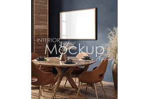 Frame mockup in home interior, a Marketing Template by Artjafara
