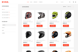 EVNX ECommerce Website PSD