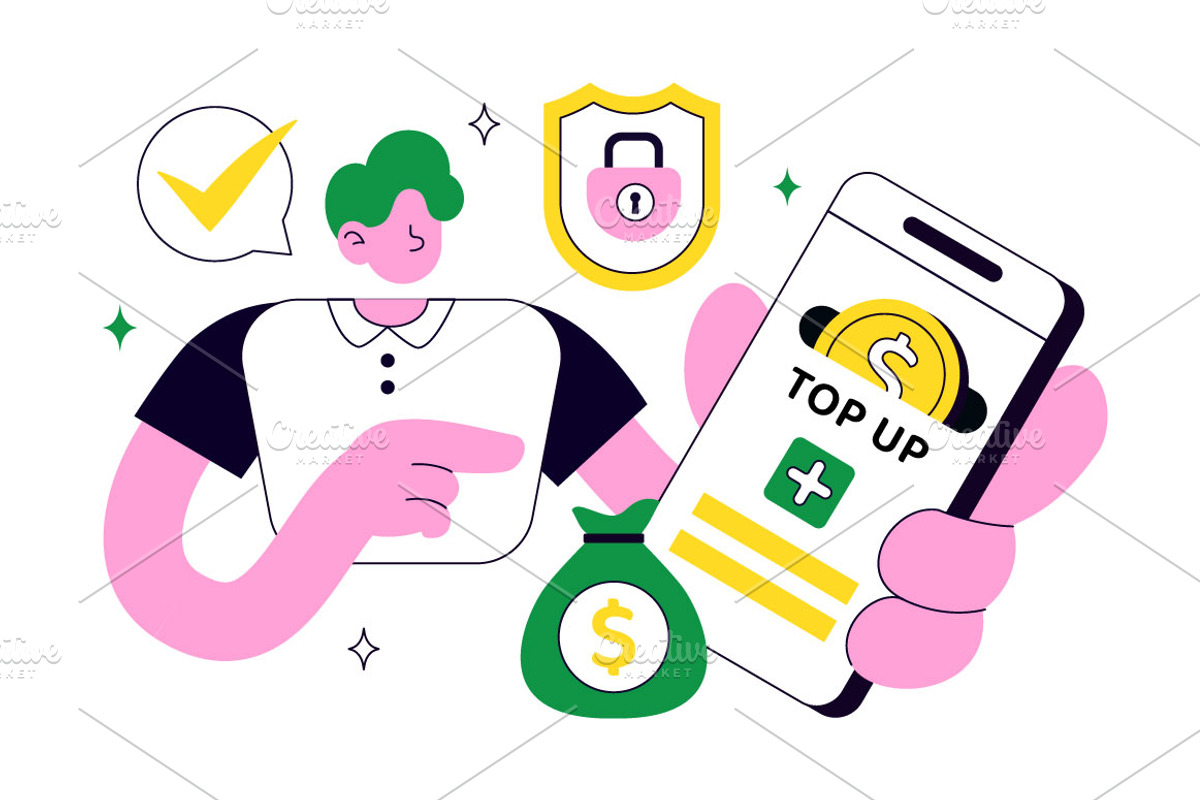 10 Top Up Balance Illustration, a Finance Illustration by denayunebgt (Photo 4 of 4)