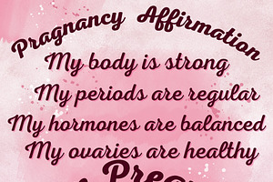 Set of affirmations for pregnancy, a Person Illustration by Noorist