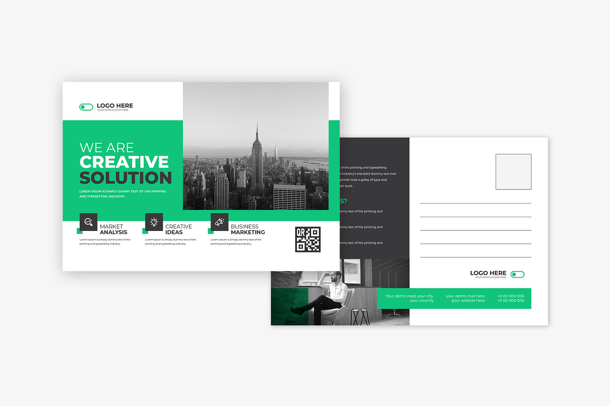 Postcard template design, a Card Template by Tanmoy Topu (Photo 3 of 6)