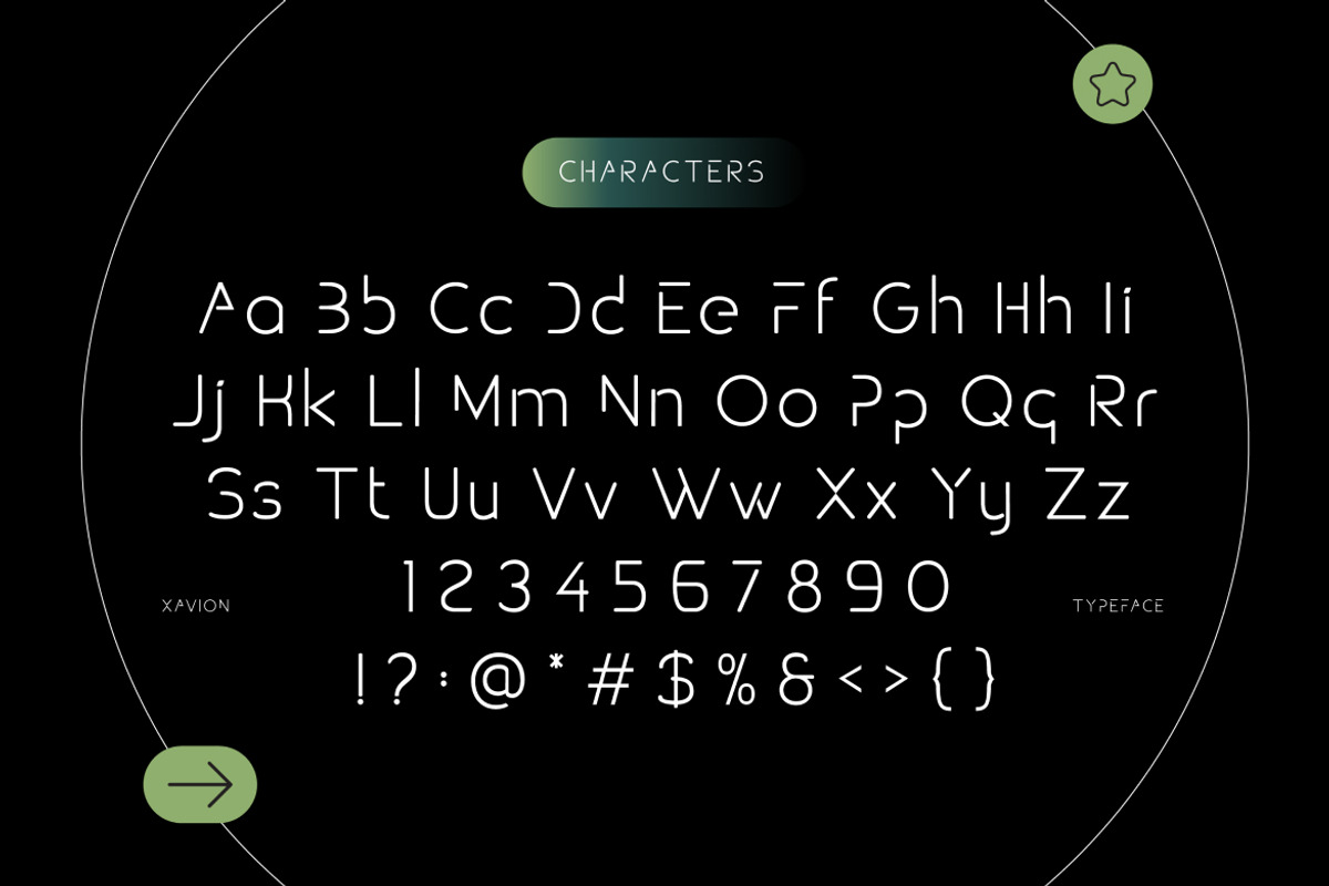 Xavion Modern Futuristic Sans Serif, a Sans Serif Font by Vadovastd (Photo 2 of 7)