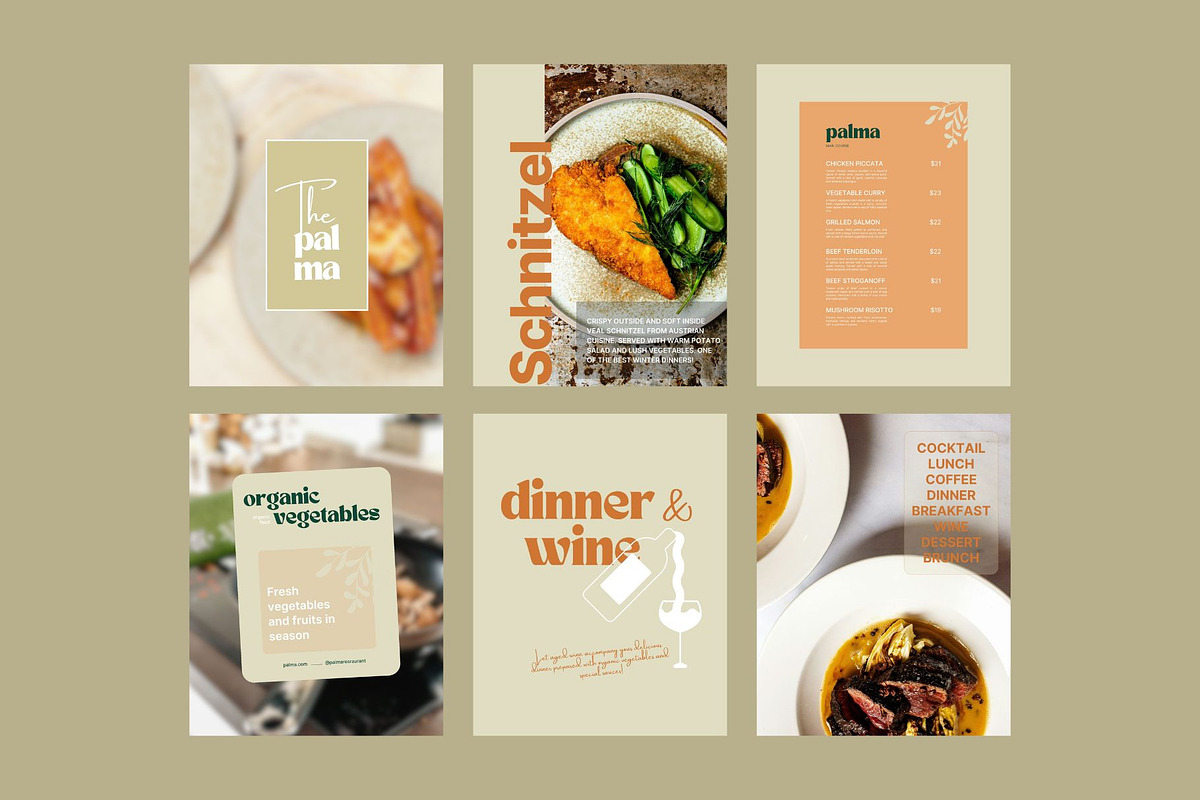 Palma Restaurant Templates | Canva, a Social Media Template by Mia Branding Studio (Photo 2 of 8)