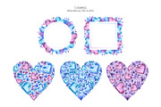 Crystal Hearts Clipart, Patterns, a Decorative Illustration by Valin Malin (Thumbnail 4 of 13)
